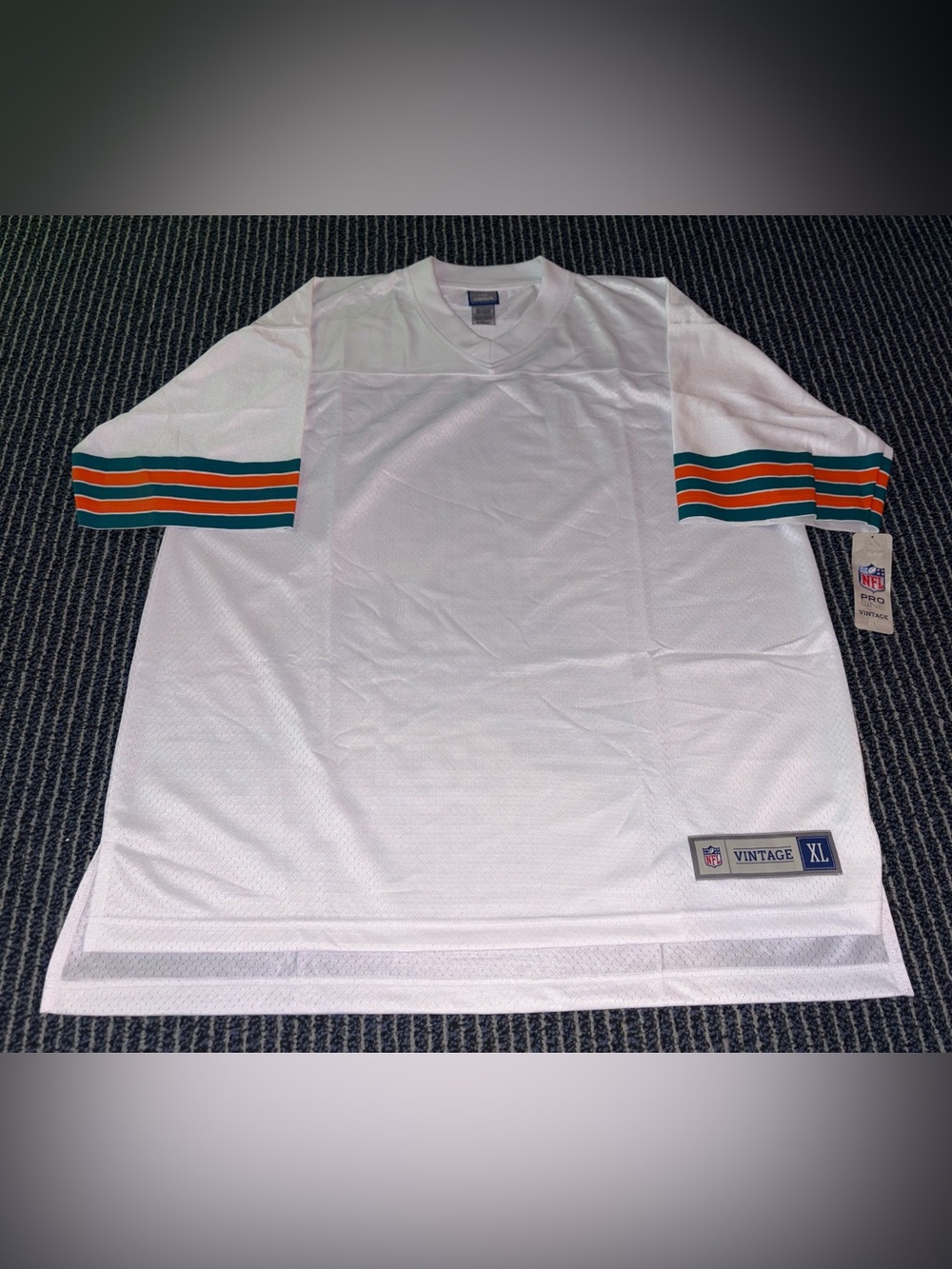 NWT Vintage Miami Dolphins NFL Pro Line Blank Back Jersey White
